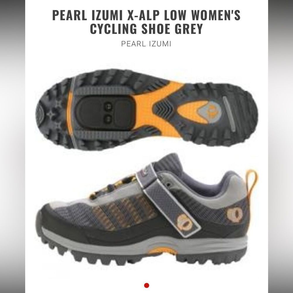 Pearl Izumi X-ALP Low Women's Cycling Shoe in Gray and Yellow 36 5 NEW